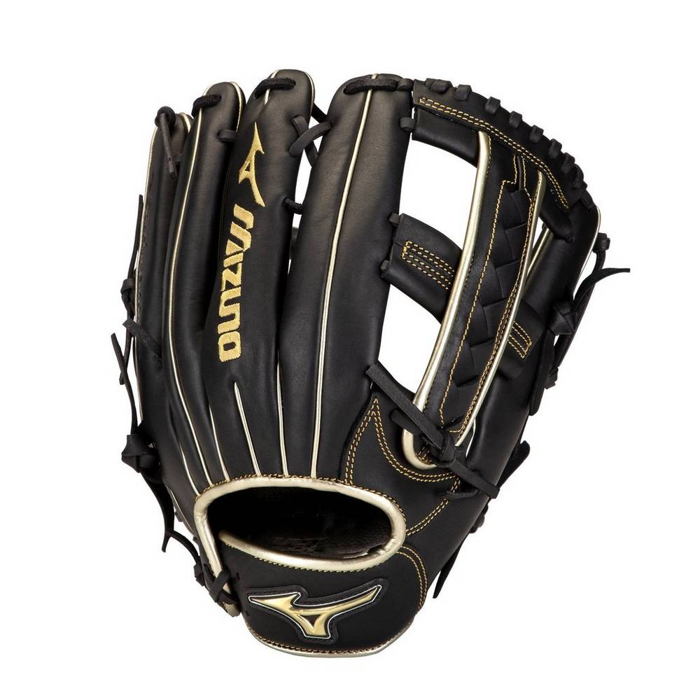 Mizuno Men's MVP Prime SE Slowpitch Softball Glove 12.5" Black/Gold (312826-ZTM)